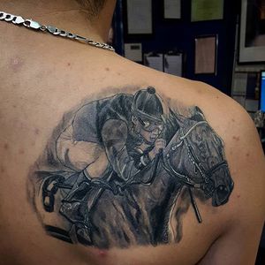  Tattoo done at Kundalin Ink #jockey #horse #kundalinink