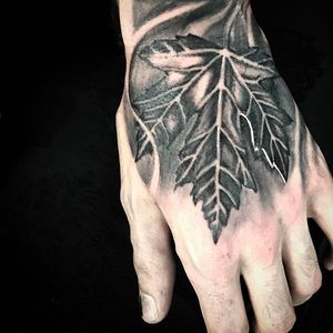 A cool hand tattoo I did last week .. thanks for looking #turnoveranewleaf