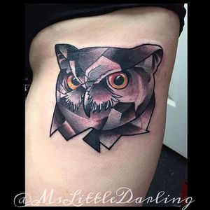 By Nicole / The Legacy Tattoo CO  #owl #geometric #legacytattoo #bird