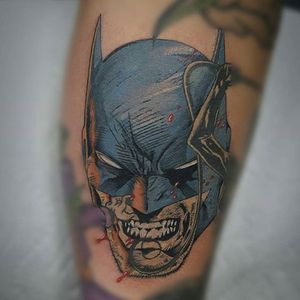 Tattoo done by Chris (86inkedup) in our levittown location 516-796-3151 #comics #creative #shading #batman #skindeep 