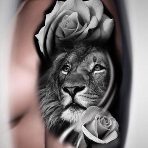 UP FOR GRABS SPECIAL RATES, by Emily Paul  #lion #liontattoo #undeadinkny #emilypaul #halfsleeve #halfsleeveconcept