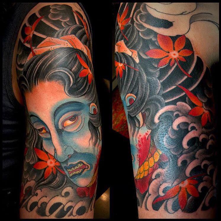 Girlhead tattoo by Chris Fernandez  Kings Avenue Tattoo