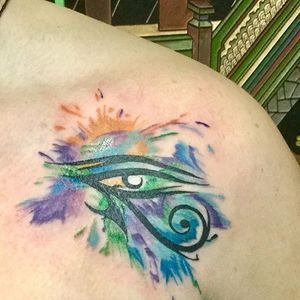 Eye of Horus tattoo #eyeofhorus #watercolor #lupitastattoos