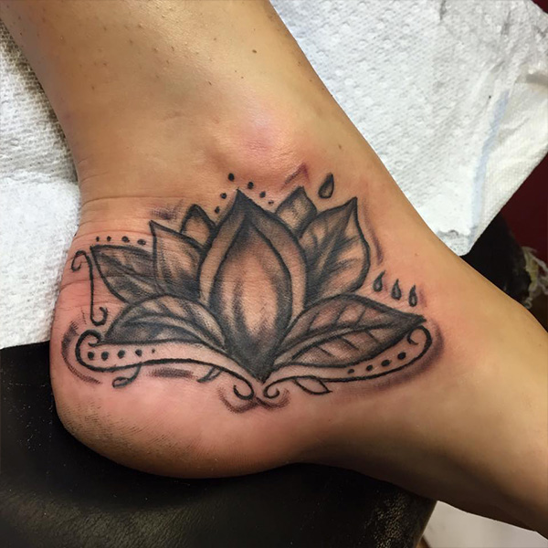 InkPark Tattoo Studio Dhaka  This minimalistic floral tattoo is a cute lotus  flower but contains a beautiful meaning which enlightens the beautiful  mentality behind its creation or carrying it permanently Lotus