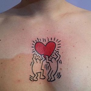 A Keith Haring design by Adal Ray #love #AdalRay #Majestictattoonyc #keithharing #drawing 