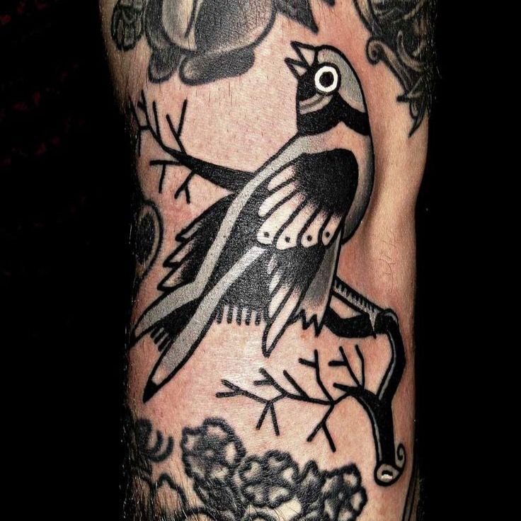 Tattoo uploaded by Tattoodo • #bird #blackandgrey #traditional #blackwork •  Tattoodo