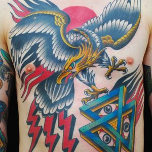 #eagle #torso #traditional #tattoo