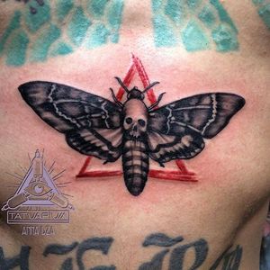 Done by Anna #moth #triangle #blackandgrey #insect #tatuarium