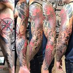 Check out this finished koi fish sleeve by ransombackus!