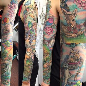 Our artist bridget_punsalang finished up this sleeve on our shop receptionist morganrose_____!