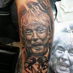 David Singleton's Donald Trump tattoo. #DonaldTrump #Trump #Trump2016 #President #PresidentTrump