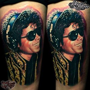 Michael Jackson Portrait Tattoo by Oleg Shepelenko #portrait #portraittattoo #portraittattoos #portraitrealism #realism #realistictattoos #colorportrait #colorportraittattoo #michaeljackson #michaeljacksontattoo #OlegShepelenko