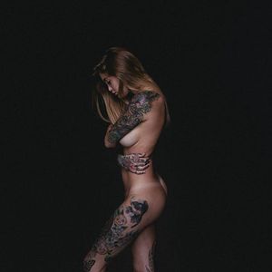 In the Dark via instagram daltoncampbellphotography #dark #night #tattooedmodel #alternativemodel #nude #wcw #torrieblake