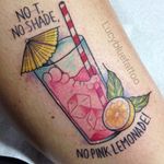 When Life Gives You Lemonade Tattoos (via IG—lucybluetattoo) #Lemonade #Lemons #Summer