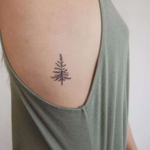 A strong tree for the side of your body. #tinytattoo #smalltattoo #tree
