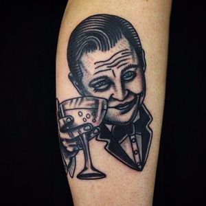 Great Gatsby Tattoo by Matt Cooley #traditional #traditionalportrait #MattCooley #GreatGatsby