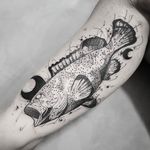 Fish Tattoo by Bernardo Lacerda #fish #fishtattoo #blackwork #blackworktattoo #blackink #blacktattoos #blackworkers #blackworkartist #BernardoLacerda