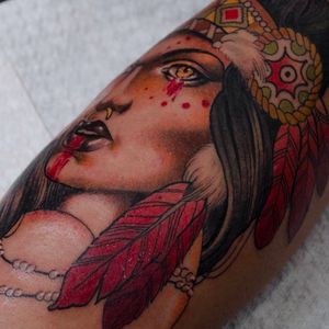 Detalhes da tattoo por Nicolas Marrez! #TatuadoresBrasileiros #Tatuadoresdobrasil #tattoobr #tattoodobr #Curitiba #woman #mulher #indian #índia #neotrad #neotraditional #neotradicional #newtraditional
