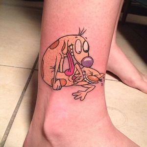 Catdog tattoo by Skyler Jinx. #catdog #nickelodeon #cat #dog #cartoon
