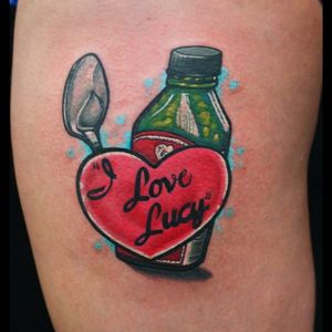 I Love Lucy tattoo by Jessica Stettner. #vintage #tvshow #LucilleBall