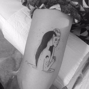 Beautiful tattoo by Brunella Simoes #BrunellaSimoes #minimalistic #linework #blackwork