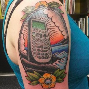 Freshly done tropical graphing calculator by Jack Gribble (via IG -- jacktothefuture666) #jackgribble #calculator