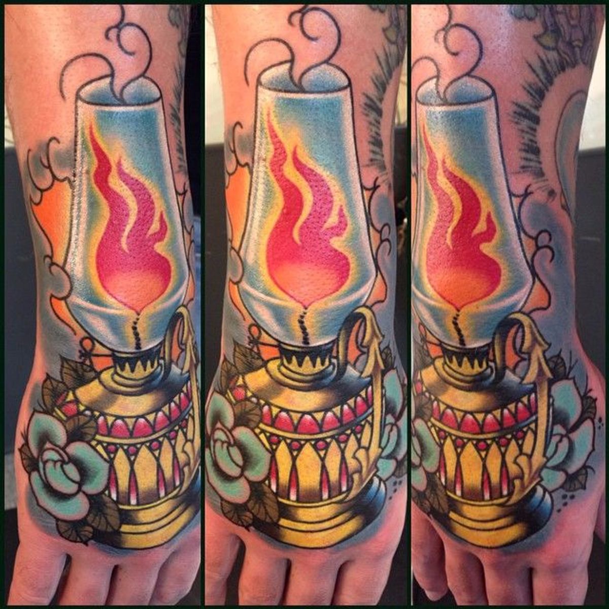 Tattoo uploaded by Robert Davies • Oil Lamp Tattoo by sixsixsixchris 