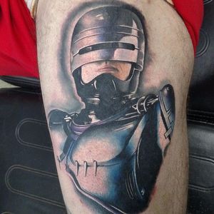 RoboCop Tattoo by Mike Boseman #RoboCop #Cyborg #SciFi #Movie #Portrait #MikeBoseman
