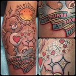 Care Bear tattoo by Katie McGowan. #carebear #cute #girly #bear #cartoon #stuffedtoy