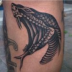 Blackwork Dietzel Snake Tattoo by Guy Rubicon #dietzelsnake #dietzel #AmundDietzel #amunddietzelflash #snakehead #blackworksnake #GuyRubicon