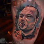 Al Capone Tattoo by Benjamin Laukis #BoardwalkEmpire #AlCapone #gangster #gangsters #portrait #BenjaminLaukis