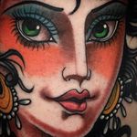 Details by Claudia De Sabe #ClaudiaDeSabe #color #portrait #lady #traditional #tattoooftheday
