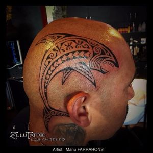 Shark tattoo by Manu Farrarons #ManuFarrarons #polynesian #tahitian #marquesan #ethnic #tribal #ornamental #freetattoo #shark