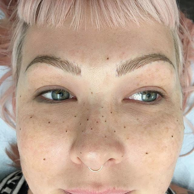 Bethany Wolosky  NYC Brows on Instagram  HEALED  freckle tattoos  These were done in 2 sessions about 6 months apart  Freckle Tattoos   Gowanus Brooklyn NY  Freckles