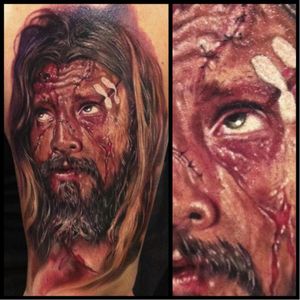 Stunning Rob Zombie tattoo by Paul Acker #robzombie #PaulAcker #metal #musician #horrormovies #realistic #portrait