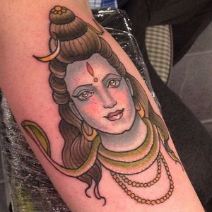 Shiva Tattoo by Lille Hilde #Shiva #Hinduism #deity #traditional #LillleHilde