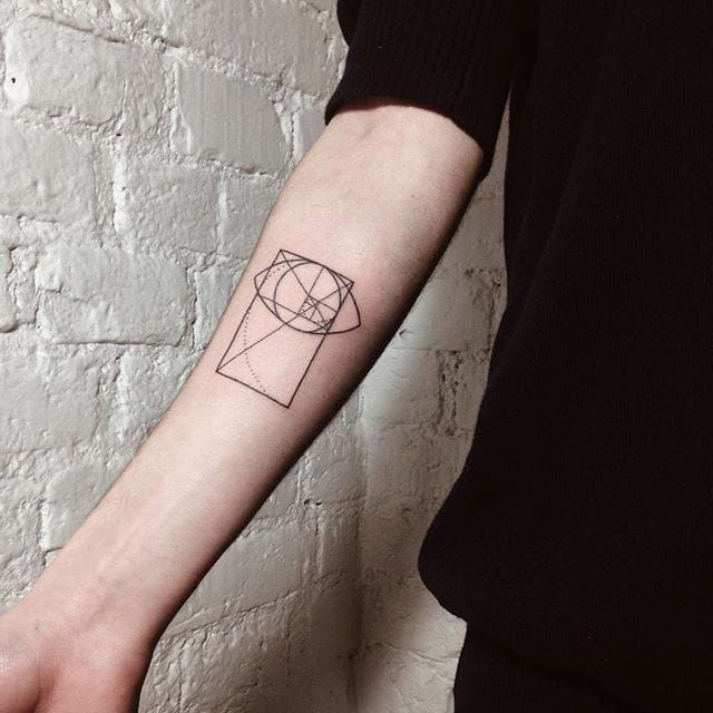 Golden ratio and great wave of hokusai tattoo - Tattoogrid.net
