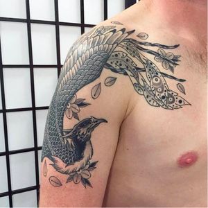 Japanese Phoenix tattoo #MilesMonaghan #bird #japanese #phoenix