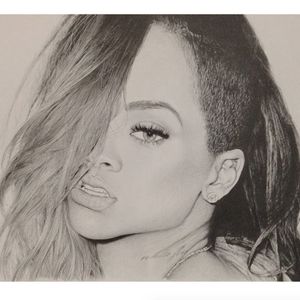 Rihanna illustration. (via IG - eevz) #IvaChavez #Realism #Portrait #Celebrities #Rihanna