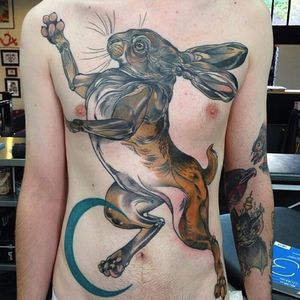 Hare Tattoo by Kate Mackay Gill #hare #animal #contemporary #KateMackayGill