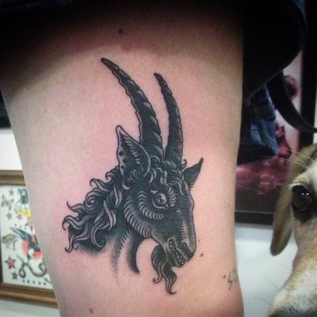 Goat Skull tattoo by Amanda Piejak  Photo 17420
