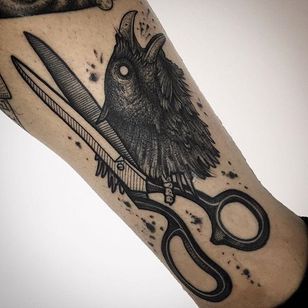 Raven Tattoo por Luca Cospito #raven #blackwork #blackworkartist #blackink #darkart #darkartist #spanishartist #LucaCospito #bird #blackworkraven #saks