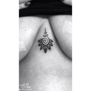Unalome tattoo by PWA Tattoo. #unalome #sacredgeometry #symbol #subtle