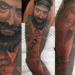 Neo-Traditional Sleeve Tattoo by Drew Shallis #neotraditional #fish #neotraditionalsleeve #sleeve #inspiration #DrewShallis