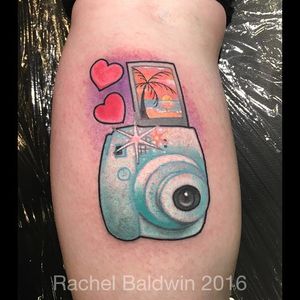 Instax tattoo by Rachel Baldwin. #Rachel Baldwin #girly #cute #instax