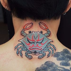 Heikegani Tattoo by Mutsuo #heikegani #heikeganitattoo #japanesecrab #japanesecrabtattoo #japanese #crab #Mutsuo