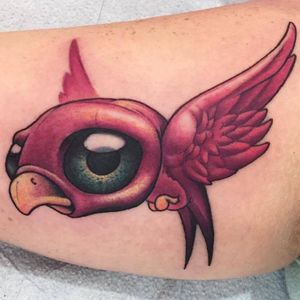 Bird tattoo by Jesse Smith #JesseSmith #newschool #creature #bird