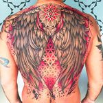Pattern wing tattoo by Abel Miranda via Facebook #AbelMiranda #patternwork #wings #dotwork #mandala #abstract #trash