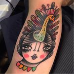 Pop Surrealistic Tattoo #peacocktattoo #AmandaToy