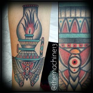 Lantern Tattoo por Zack Taylor #Linterna #TraditionalTattoo #TraditionalTattoo #OldSchool #OldSchoolTattoos #Traditional #ZackTaylor